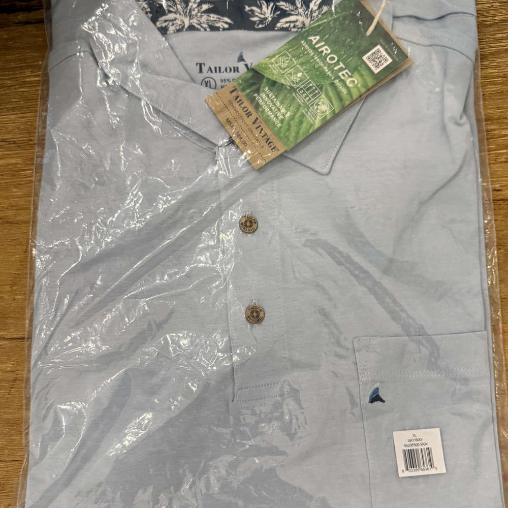 Tailor Vintage Sky Blue Casual Shirt Short Sleeve